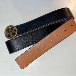 Tory Burch Leather Reversible Logo Belt